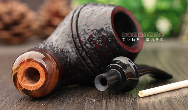 强推 齐国斌工作室 运动系列 石楠木烟斗 5件套装喷砂弯式牛头Q12-6