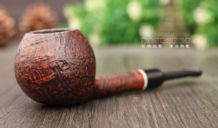 意大利 Vitale维塔莱石楠木烟斗 棕色喷砂05-1