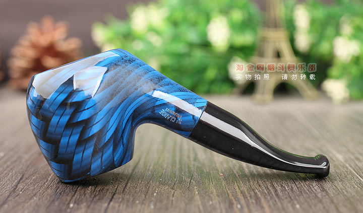 法国BC 石楠木烟斗 NEW CHROMATIC BLEUE CARRE 口袋斗蓝色-4