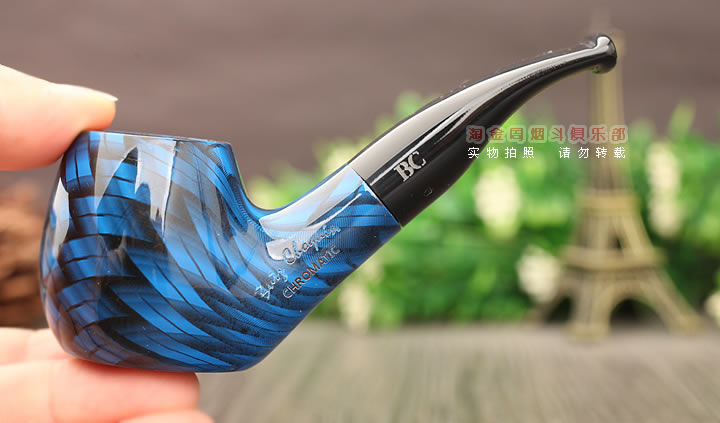 法国BC 石楠木烟斗 NEW CHROMATIC BLEUE CARRE 口袋斗蓝色-8