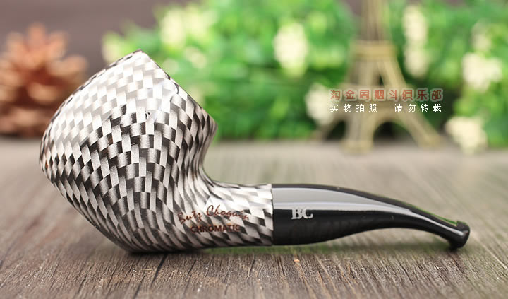 法国BC 石楠木烟斗 NEW CHROMATIC NOIRE CARBO 口袋斗碳纤维-3