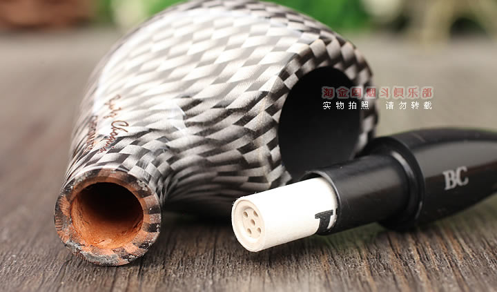 法国BC 石楠木烟斗 NEW CHROMATIC NOIRE CARBO 口袋斗碳纤维-6
