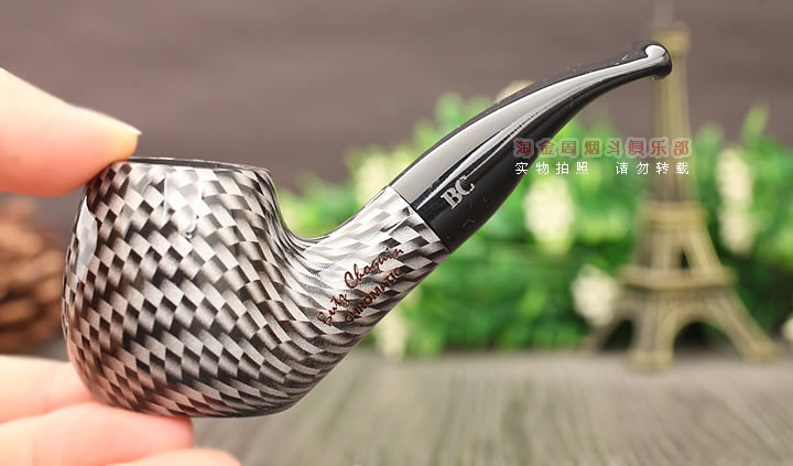 法国BC 石楠木烟斗 NEW CHROMATIC NOIRE CARBO 口袋斗碳纤维-8